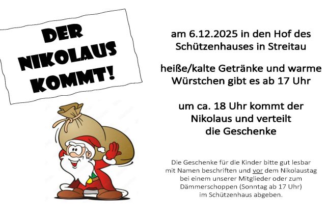 Der Nikolaus kommt am 06.12.2025